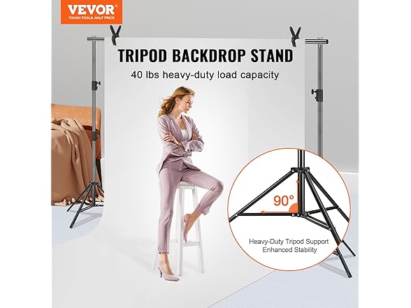 VEVOR 12 x 10 ft Heavy Duty Backdrop Stand