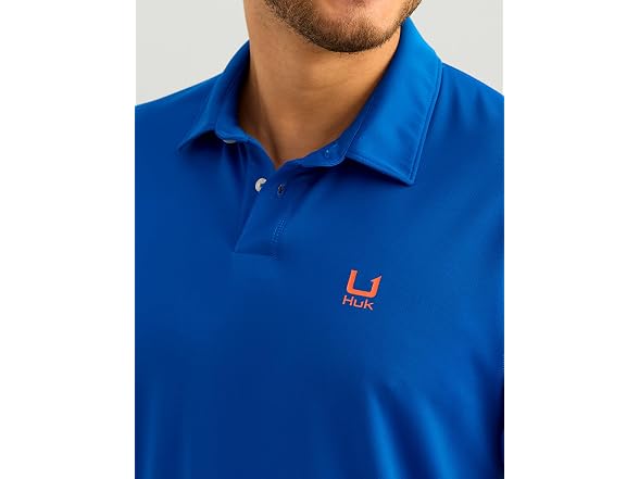 HUK Men's Icon Polo Fishing +50 UPF Shirt (Medium)