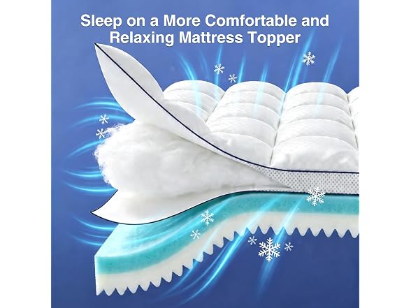 Full Mattress Topper, Memory Foam