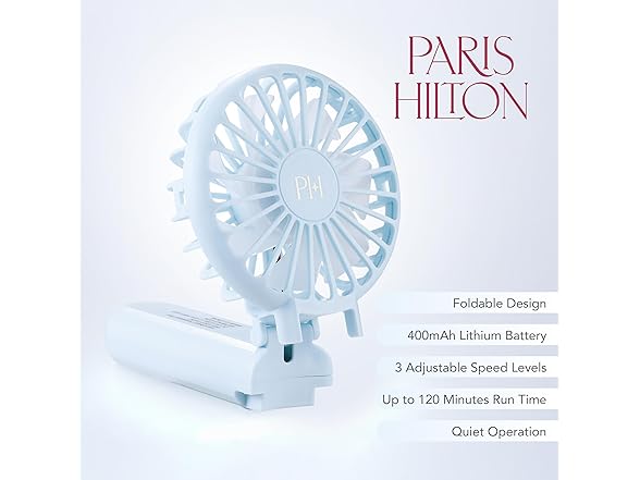Paris Hilton Handheld Foldable Fan