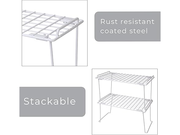 Smart Design Stacking Cabinet Shelf Rack