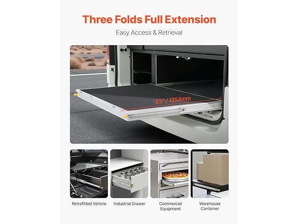 Heavy Duty Drawer Slides 52 Inch 500 lb
