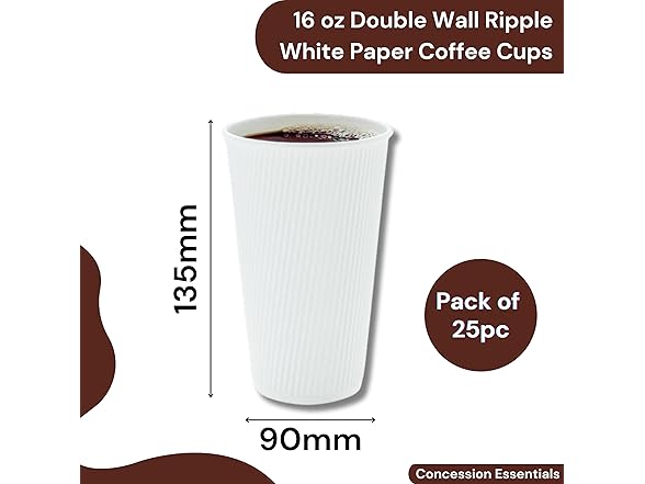 16oz Double Wall Paper Coffe Cups
