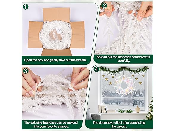 24 Inch Norfolk Pine Wreath with Lights