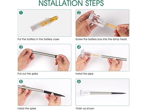 15 Pack Solar Stake Lights for Pathway