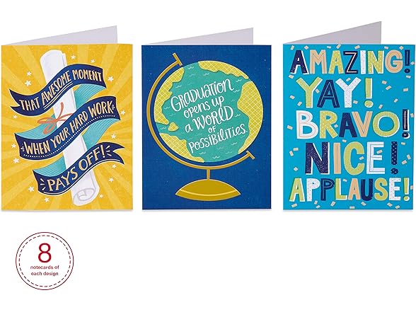 Blank Congrats & Graduation Cards- 48Ct