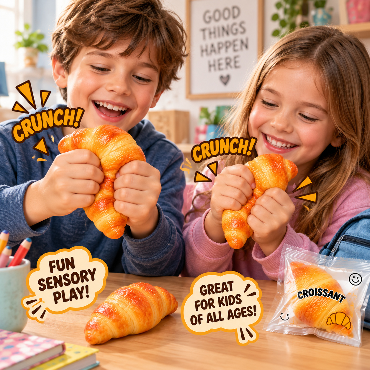 Croissant Crunch Squishy 2-Pk - Gallery 5