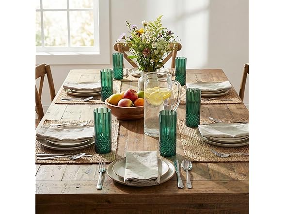 6" Green Water Cups 14oz 12ct