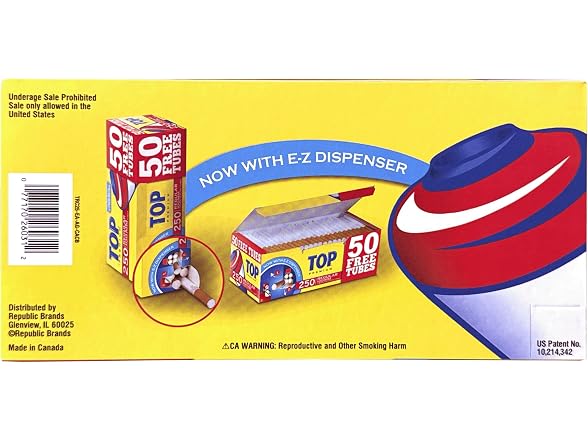 Top Regular Full Flavor Red RYO Cigarette Tubes