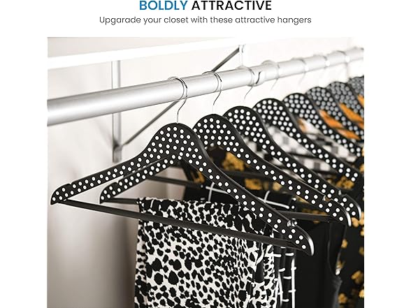 ZOBER Wooden Polka Dot Hangers 10Pk