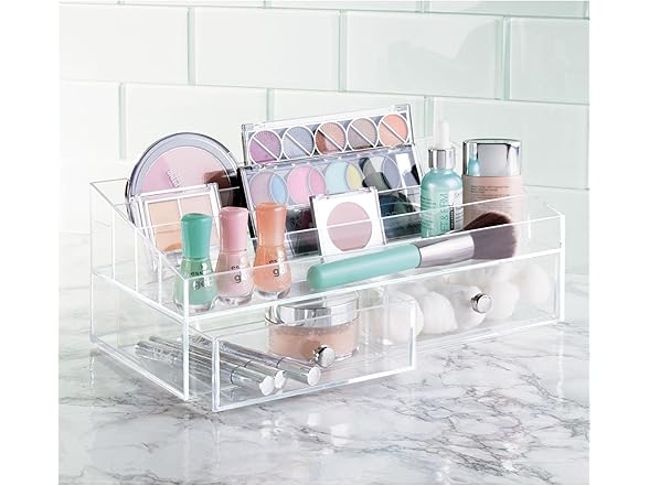 iDesign 5-Section Makeup Organizer Clear
