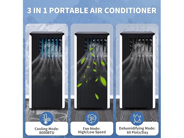 DENBIG 8000 BTU/ 350 sqft DENBIG Portable Air Conditioner