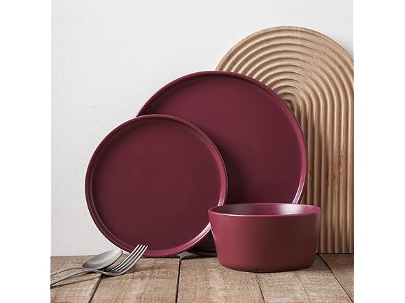 Stone Lain 24-Pc Dinnerware Set, Purple