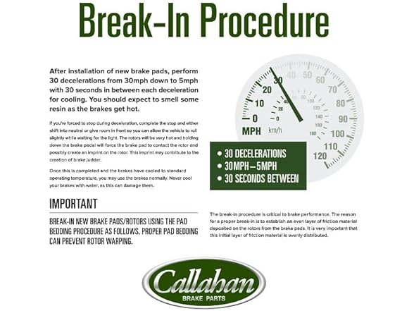 Callahan BRAKE PARTS Rear Brake Kit