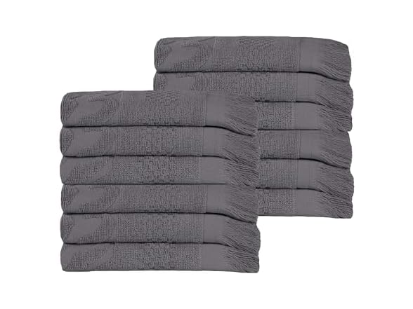 Grey 12PC Face Towel