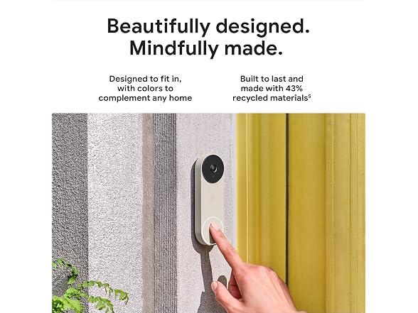 Google Nest Google Nest Doorbell (Wired, 2nd Gen) Snow