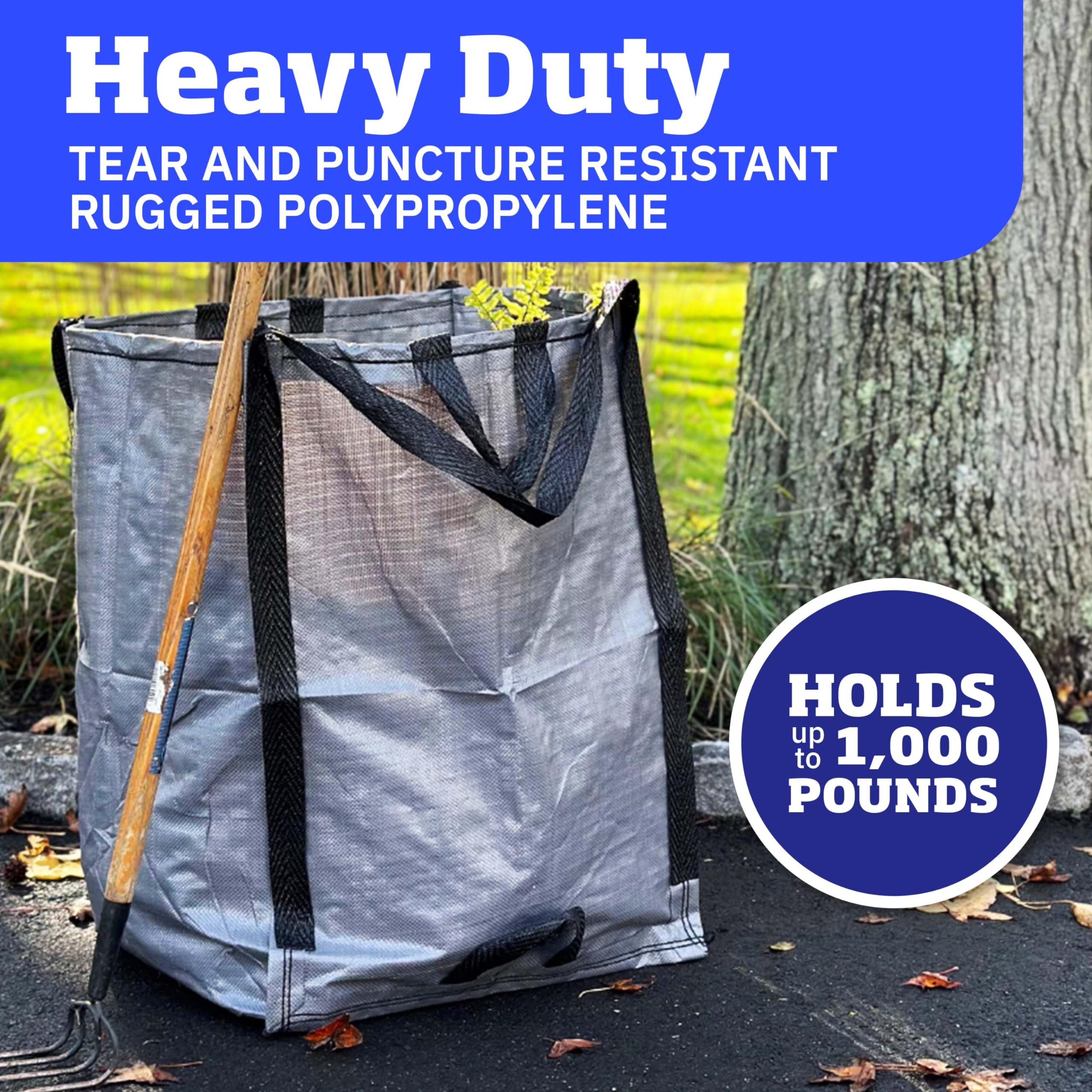 DURASACK Heavy Duty Reusable Yard Bags, 48-Gallon, 3PK - Gallery 17