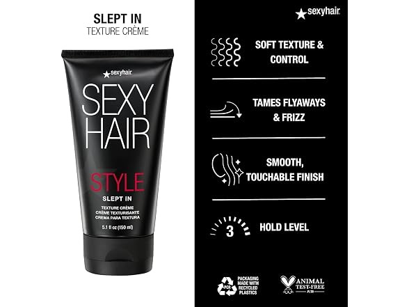 (2 Pack) Sexy Hair Slept In Texture Creme 5.1 oz