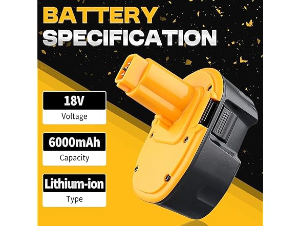Simple Plus+ 18V 5Ah Ni-MH Replacement for Dewalt