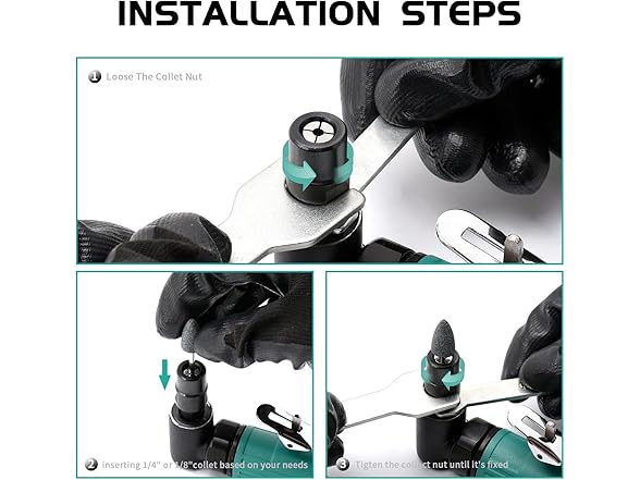 Air Right Angle Die Grinder 1/4" 22K
