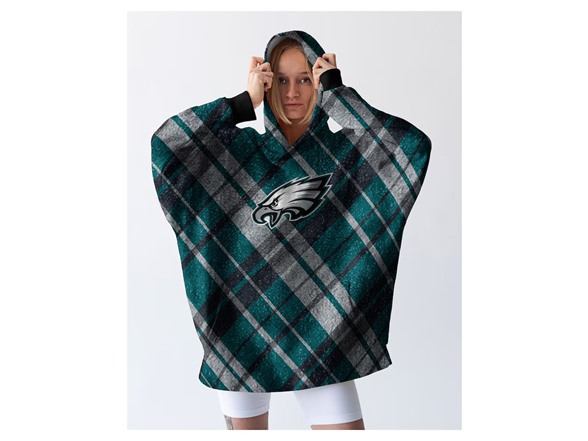 NFL Sherpa Flannel Hoodie Blanket - Choose Team