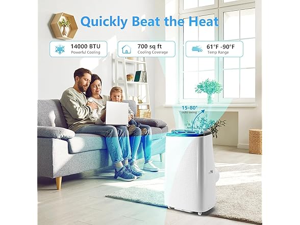 GAOMON 14000 BTU Portable Air Conditioner, 4-In