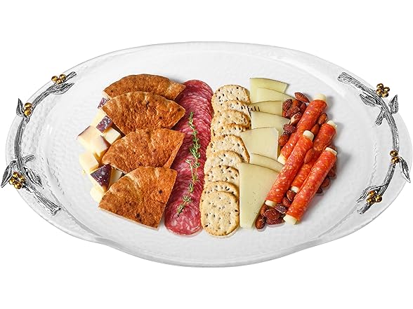 Fitz and Floyd Nature's Greeting Glass Serve Decorative Tray