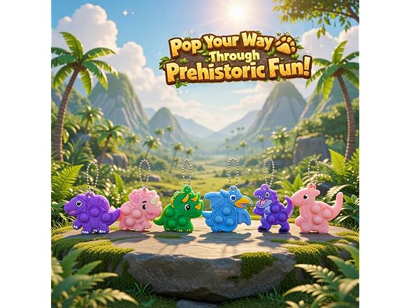 BicMan 30pcs Dinosaur Pop Its