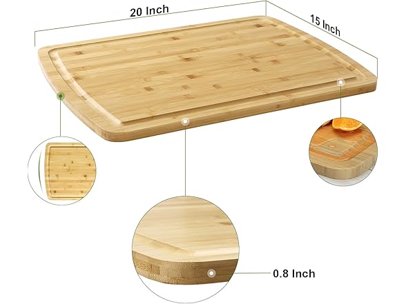 GAOMON Extra Large Organic Bamboo Cutting Board