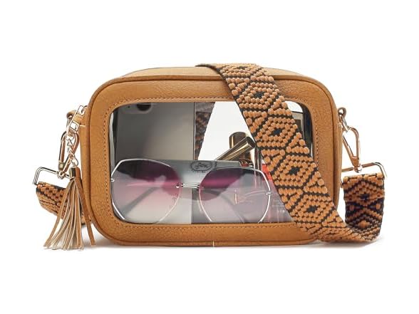 Clear Crossbody Bag with Guitar Strap