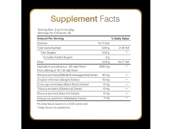 Be Bodywise Shilajit Gummies 60ct