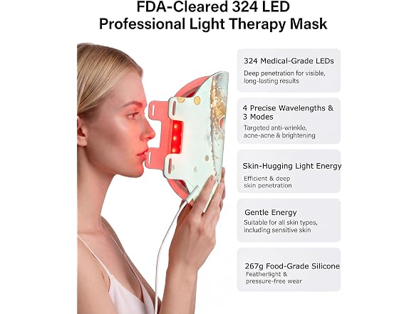 COCO CORALIA Red Light Therapy Mask