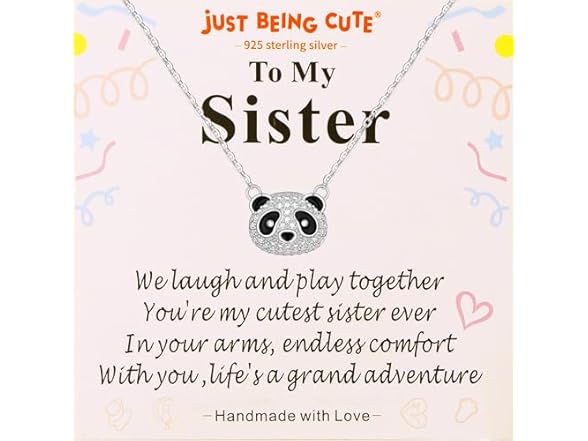 Just Being Silver Panda Charm