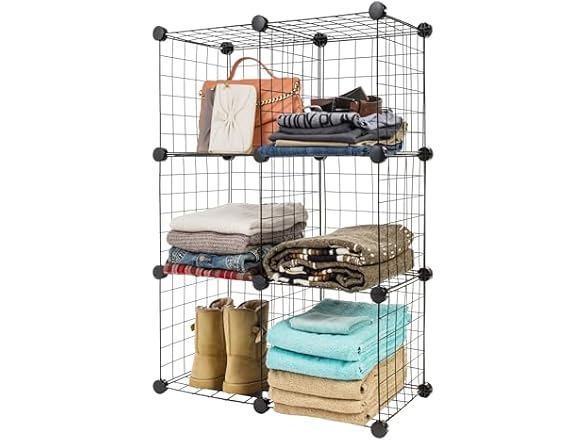 IRIS USA 6-Cube Modular Wire Cube Storage