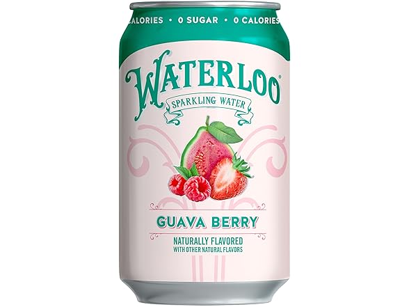 12PK Waterloo Sparkling Water, Guava Berry