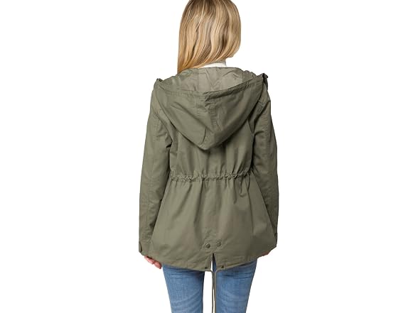 Design By Olivia Women (XL) Military Anorak Hoodie