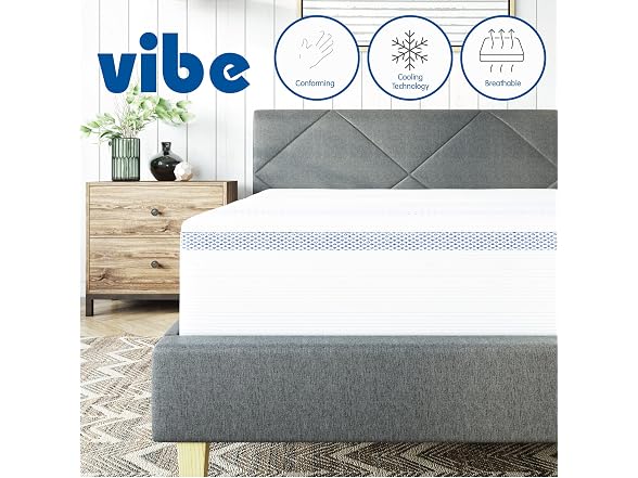 Vibe 12" King Gel Memory Foam Mattress