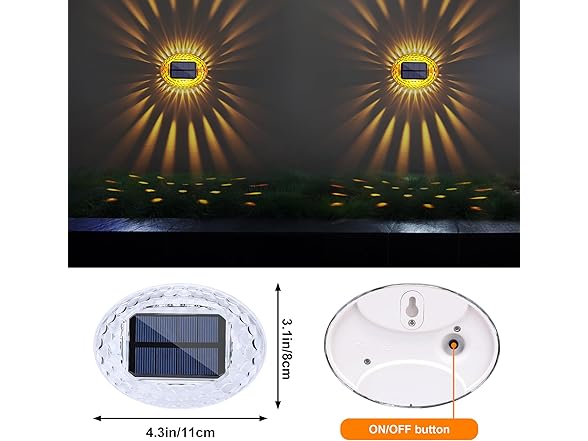 LYHOPE B0DNXM3BY3 6 Pack Solar Fence Lights