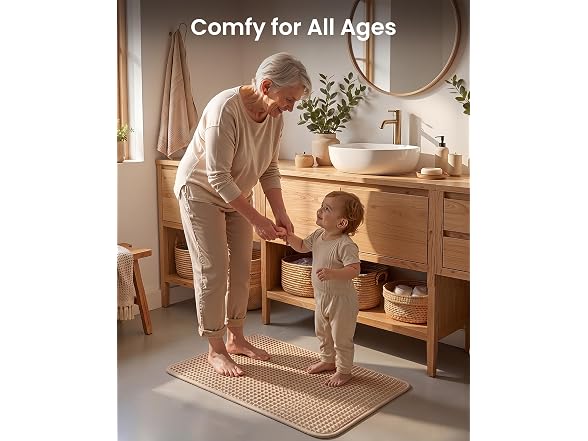 Furicher Non Slip Waffle Bath Mat