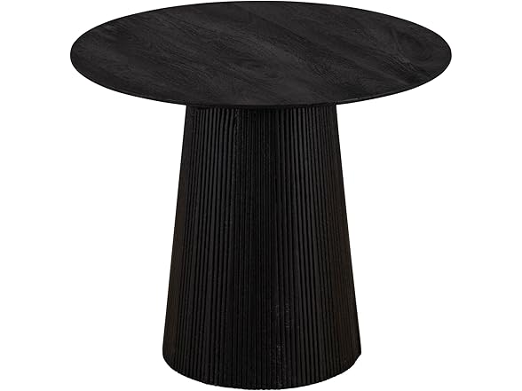 Canarm Ltd. Everton 22” Black Mango Wood Round Side Table