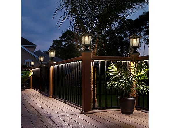 4x4 Wooden Post Cap Lights 2  Pck