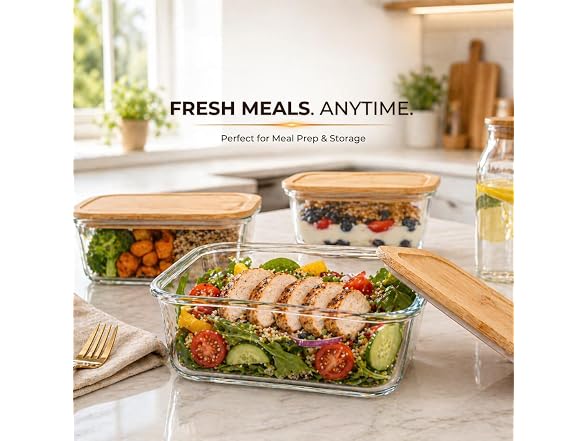 Kdetails Glass Food Storage Container