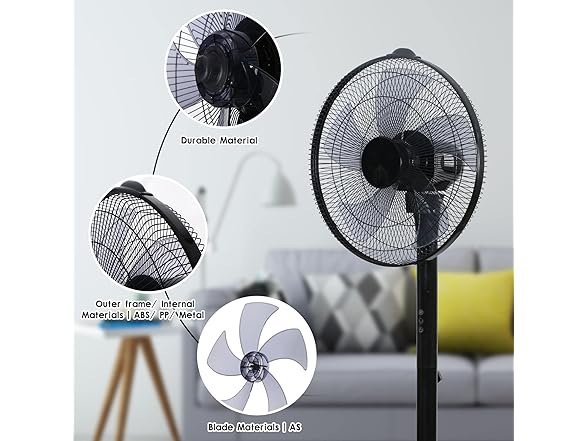 HealSmart 15" Adjustable Stand Fan