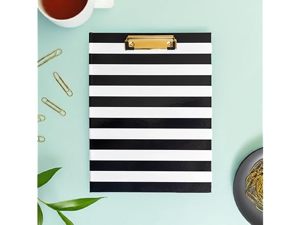 Day Designer Clipfolio, Black Stripe