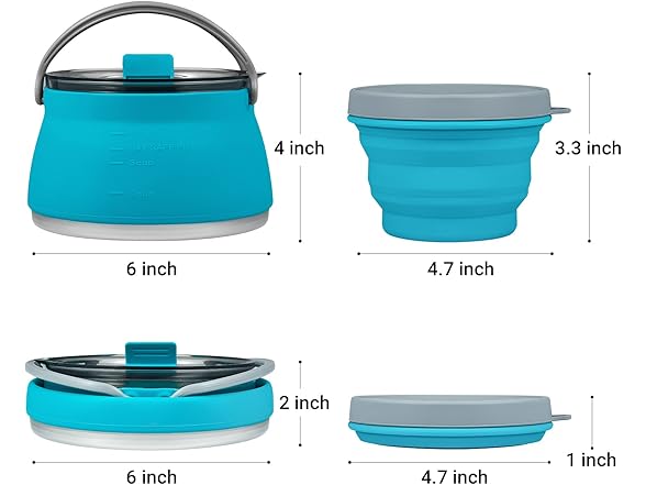EEZEE Collapsible Camping Kettle Bowl