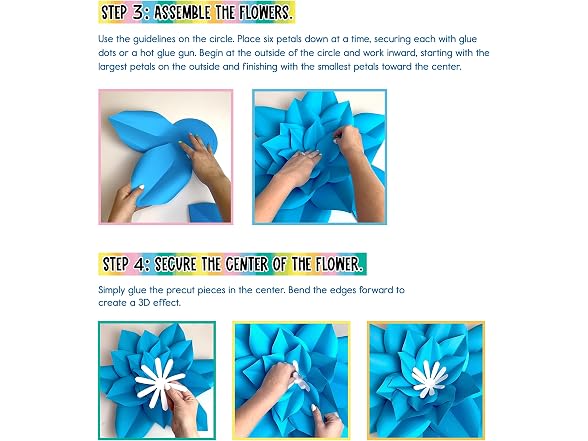 Carson Dellosa Creatively Inspired 3-Piece 3D Large Flowers