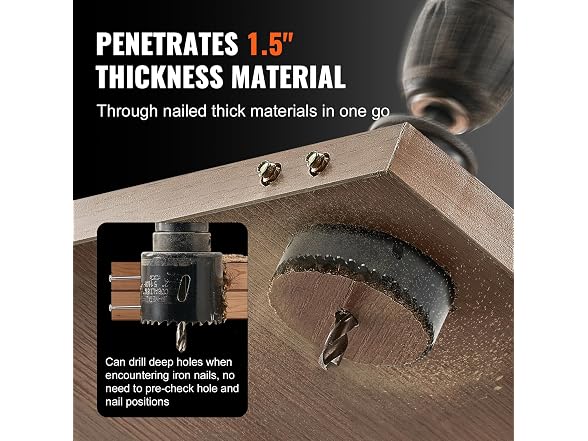 Hole Saw Kit, 18 PCS Saw Blades, 6 Drill Bits
