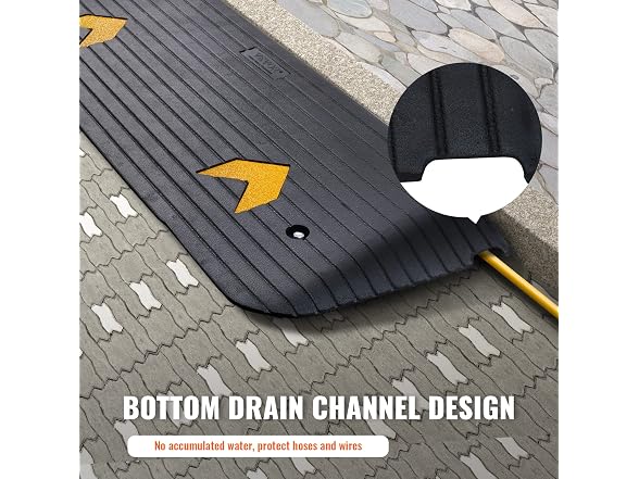 VEVOR 1.5" Rise Rubber Threshold Ramp