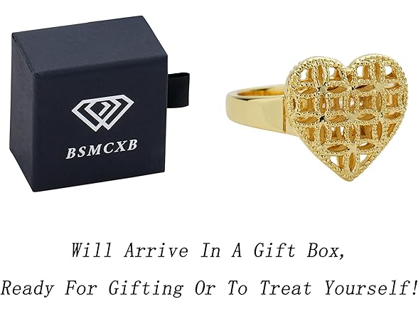 14K Gold Heart Shaped Nugget Rings (7)