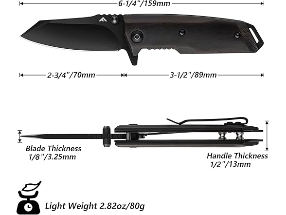 FLISSA Small Pocket Knife 2-3/4" D2 Steel